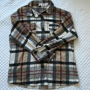 Plaid over size button down
